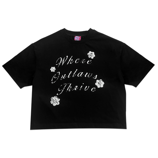 BLOSSOM T-SHIRT IN BLACK