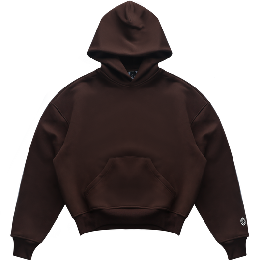 HEAVYWEIGHT HOODIE IN DARK CHOC